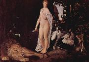 Gustav Klimt Weiblicher Akt mit Tieren in einer Landschaft Germany oil painting artist